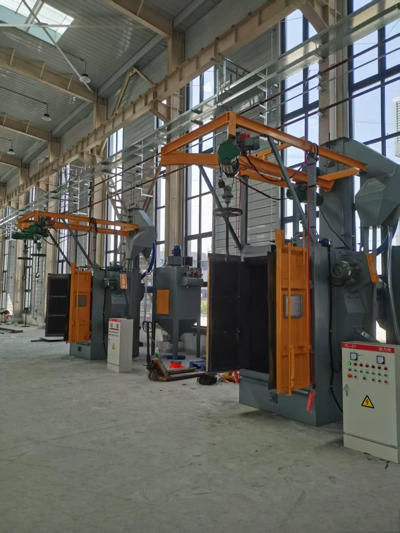 【安装】河南开封2台Q376双吊钩抛丸机成功调试交付