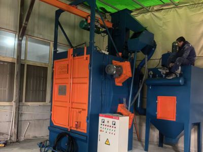上海大型汽车厂喷塑挂具专用抛丸机现场交付